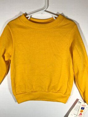 Girl's Fashion 1987 McDonald's Girl's Medium 5-6 Yellow Long Sleeve Sweater Vtg